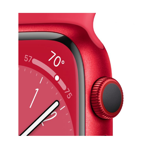 APPLE Watch Series 8 GPS 41mm, Aluminum with Red Sports Band | Apple| Image 3