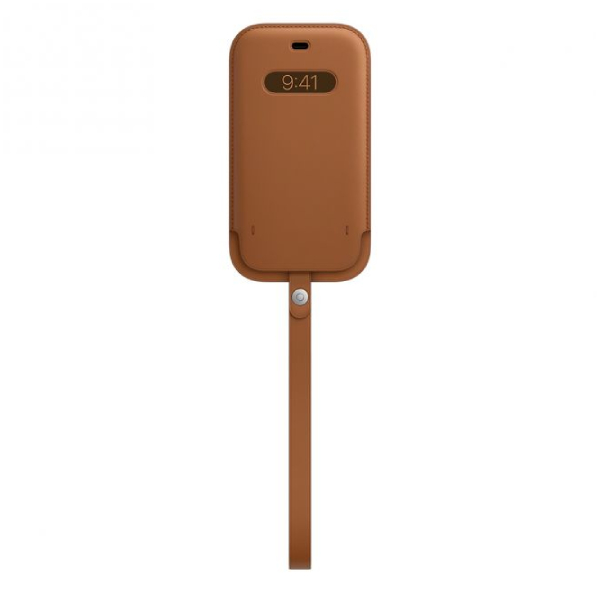 APPLE Leather Sleeve Θήκη με MagSafe για iPhone 12/12 Pro Smartphone, Καφέ