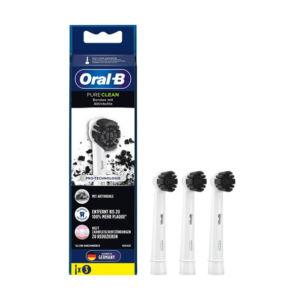 ORAL-B Pure Clean Active Replacement Toothbrush Heads, 3 Pieces