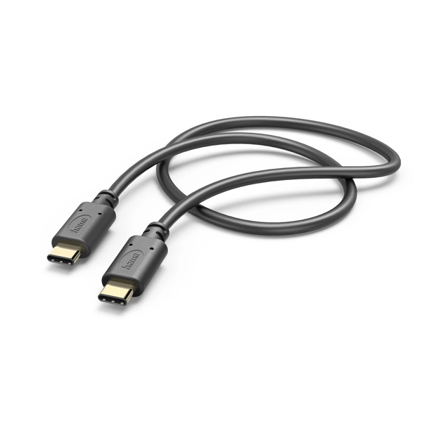 HAMA 00201591 USB Type-C Καλώδιο Φόρτισης και Μεταφοράς Δεδομένων 1.5 μέτρο, Μαύρο