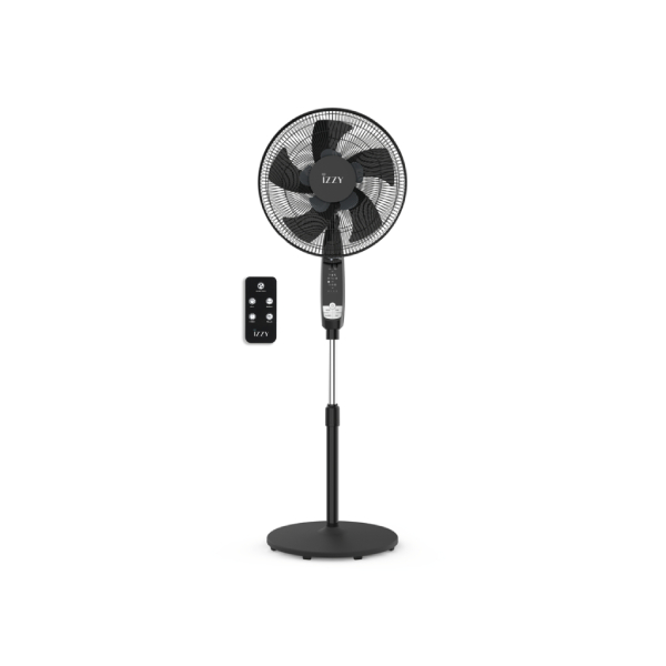 IZZY 224176 Floor Fan With Remote Control 40 cm, Black