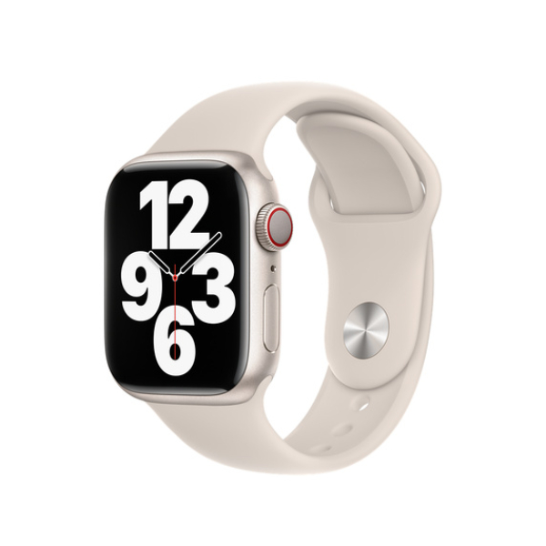 APPLE MKU93ZM/A Starlight Sport Band for Apple Watch, White | Apple| Image 2