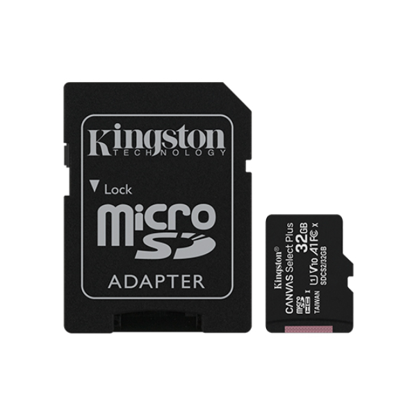 KINGSTON SDCS2 Memory Card 32GB 100MB/s UHS-I Speed Class + Adapter