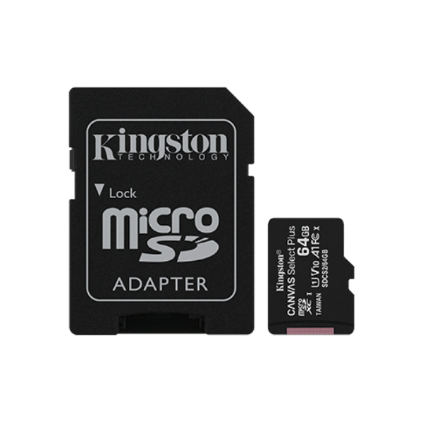 KINGSTON SDCS2 Κάρτα Μνήμης 64GB 100MB/s UHS-I Speed Class + Αντάπτορας