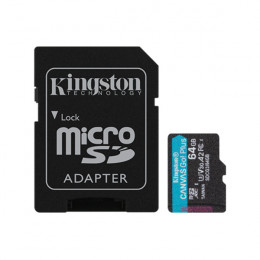 KINGSTON SDCG3 Κάρτα Μνήμης 64GB 170MB/s Class 10 + Αντάπτορας | Kingston