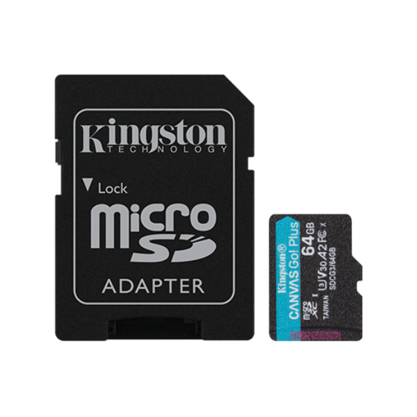 KINGSTON SDCG3 Κάρτα Μνήμης 64GB 170MB/s Class 10 + Αντάπτορας