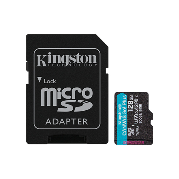 KINGSTON SDCG3 Κάρτα Μνήμης 128GB 170MB/s Class 10 + Αντάπτορας
