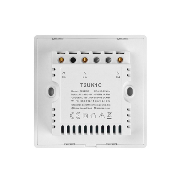 SONOFF T2 UK 1C WiFi Smart Διακόπτης Τοίχου, Άσπρο | Sonoff| Image 4