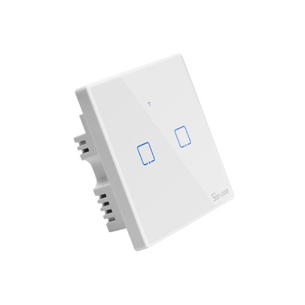 SONOFF T2 UK 2C Smart Wall Touch Switch, 2 Switches, White | Sonoff| Image 2