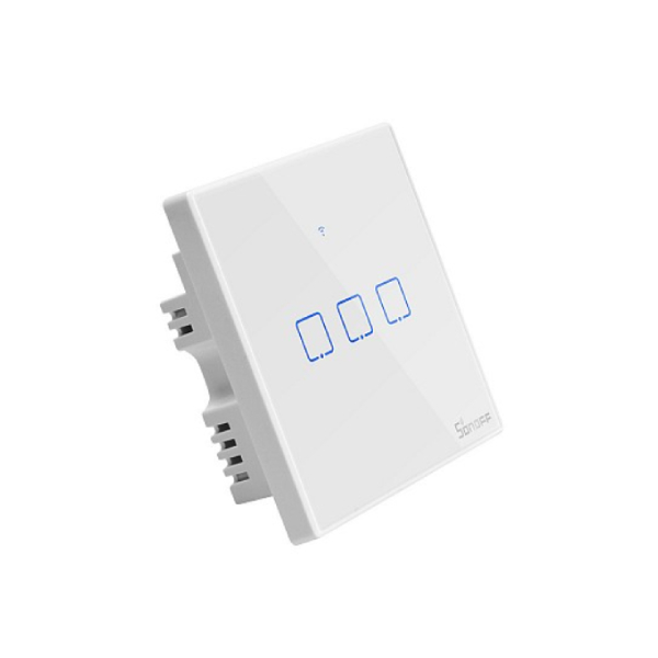 SONOFF T2 UK 3C WiFi Smart Wall Touch Switch, 3 Switches, White | Sonoff| Image 2