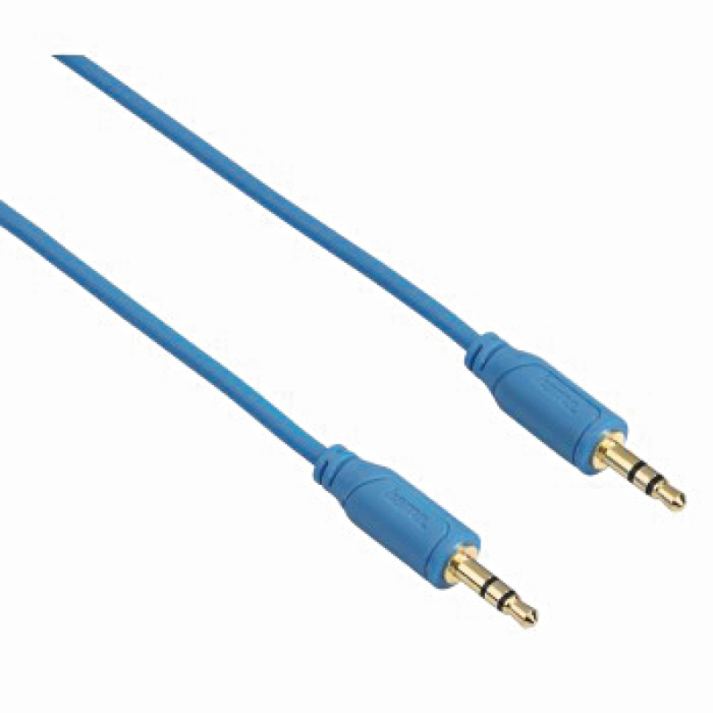 HAMA 135780 Cable 3.5 Jack Flexi 0.75cm, Blue