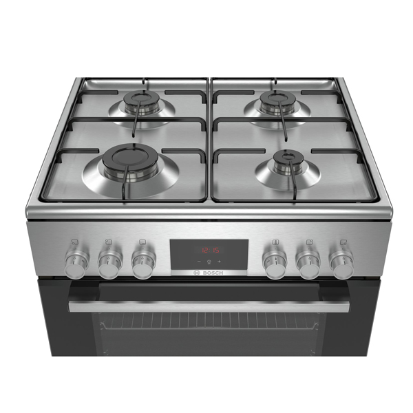 BOSCH HXR390D50 Free Standing Coocker With 4 Cooking Gas Zones, Silver | Bosch| Image 3