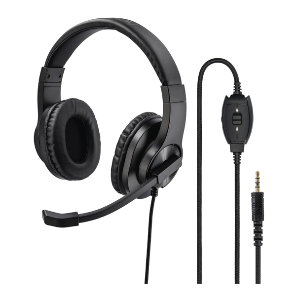 HAMA 00139926 HS-P350 Over-Ear Wired Headphones, Black
