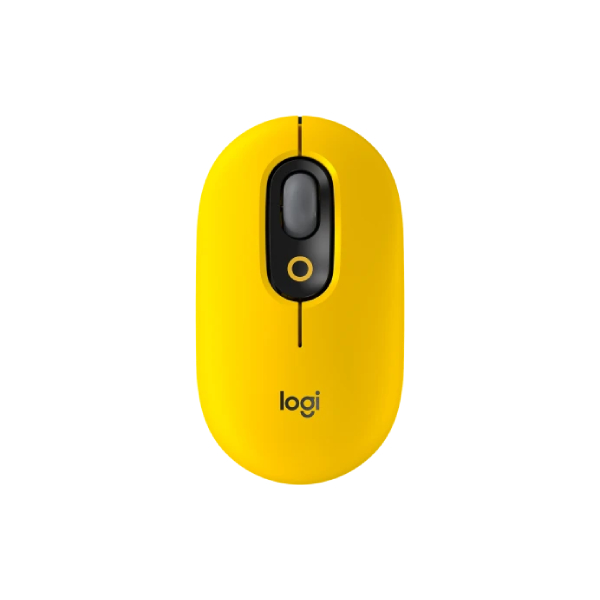 LOGITECH Pop Mouse Wireless Mouse, Black/Yellow