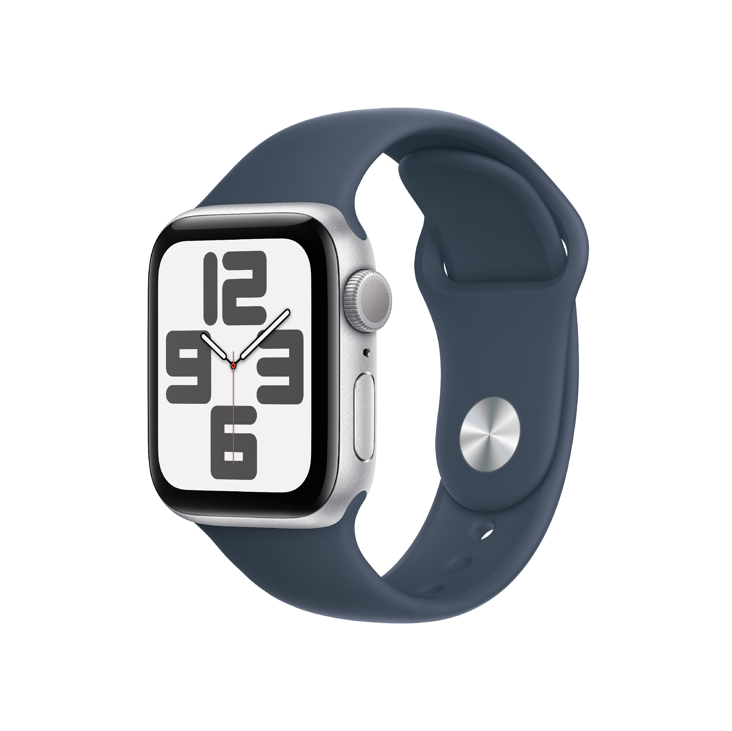 APPLE Smartwatch SE GPS 44 mm, Silver Aluminium με Storm Blue Sport Band Λουράκι S/M | Apple| Image 2