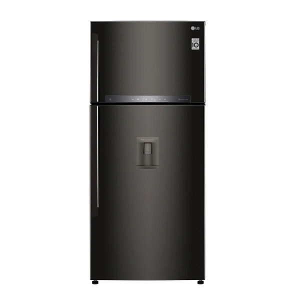 LG GTF744BLPZD Ψυγείο με Πάνω Θάλαμο, Μαύρο