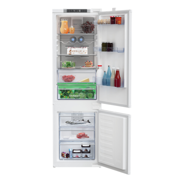 BEKO BCNA275E4SN Refrigerator with Bottom Freezer, White