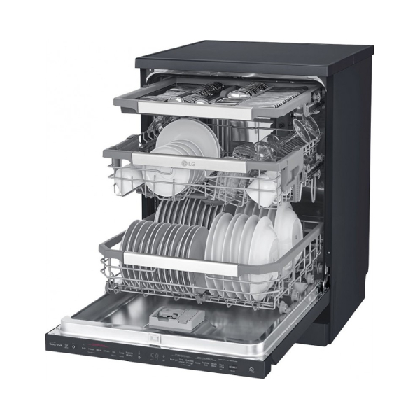 LG DF425HMS Ελεύθερο Πλυντήριο Πιάτων 60 cm, Μαύρο Inox | Lg| Image 2