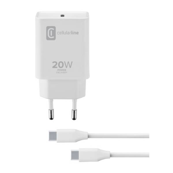 CELLULAR LINE ACHIPDKITC2CPD20WW Charger for Apple, White