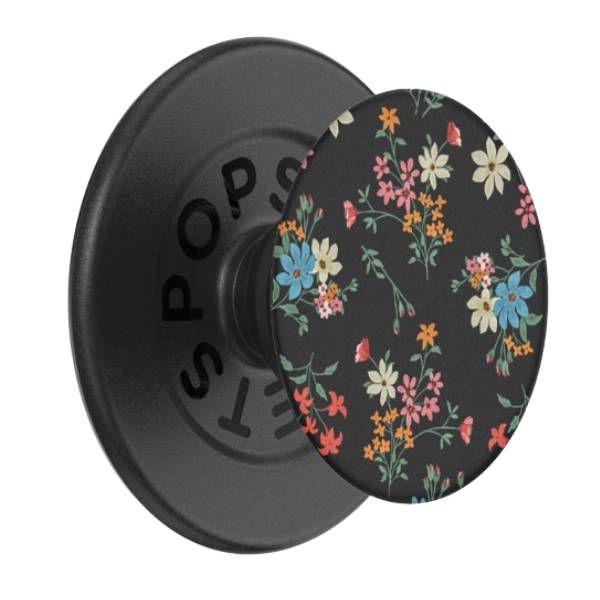 POPSOCKET 804174 PopSocket Micro Blossoms, Black with Flowers