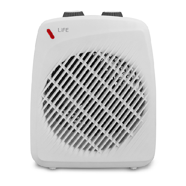LIFE 221-0194 Bonfire Fan Heater, White
