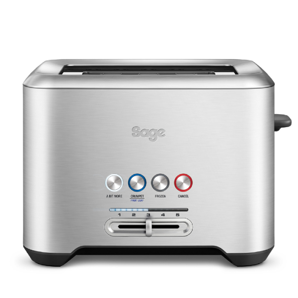 SAGE BTA720UK The Bit More Toaster 2, Silver