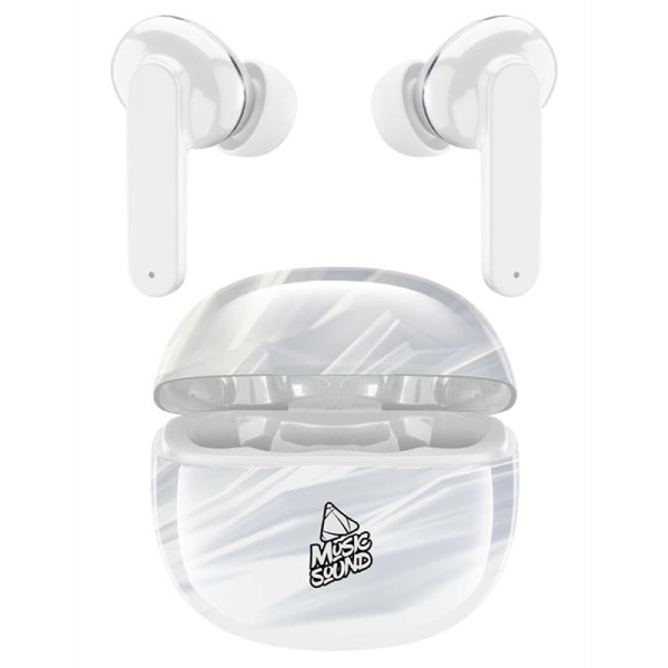 CELLULAR LINE BTMSTWSINEAR222 Music Sound True Wireless Headphones, White