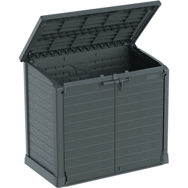 DURAMAX 86630-1200L FLAT Outdoor Storage Cabinet 145X82.5X125cm Grey | Duramax| Image 3