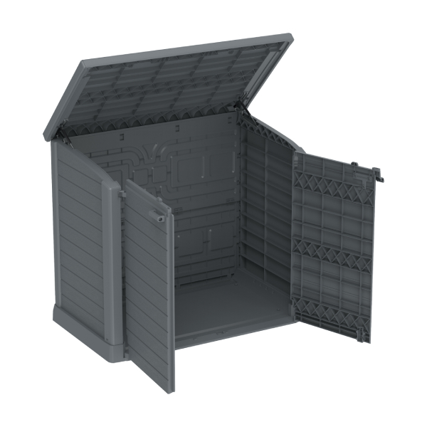 DURAMAX 86630-1200L FLAT Outdoor Storage Cabinet 145X82.5X125cm Grey | Duramax| Image 4