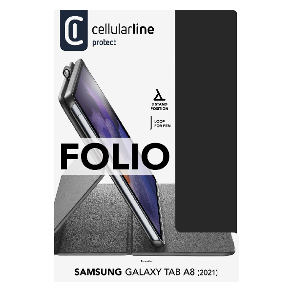 CELLULAR LINE Folio Case for Galaxy Tab A8 (2022), Black | Cellular-line| Image 3