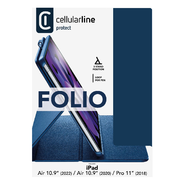 CELLULAR LINE Folio Case for iPad Air 10.9, Blue  | Cellular-line| Image 3