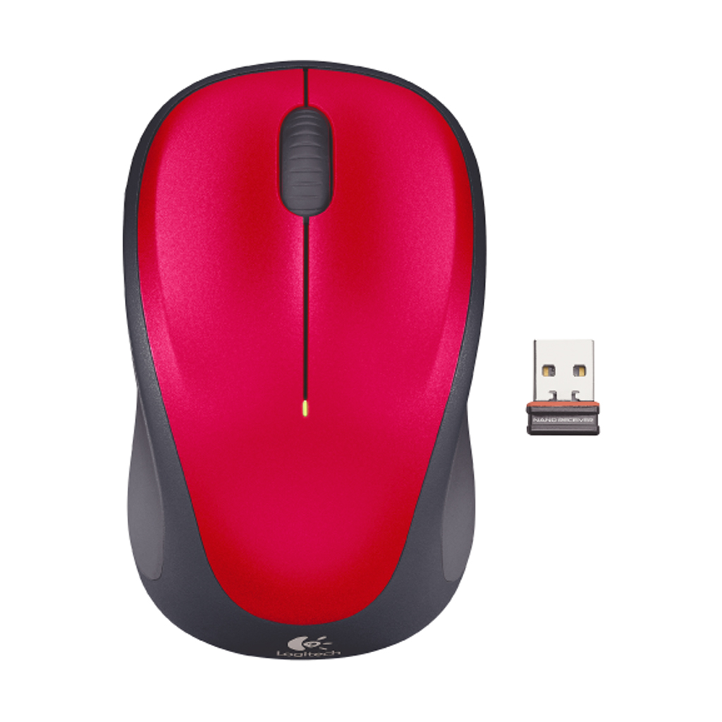 LOGITECH M235 Wireless Mouse, Red