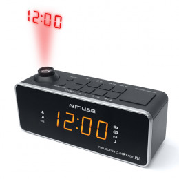 MUSE M-188 P Radio Alarm Clock, Black | Muse