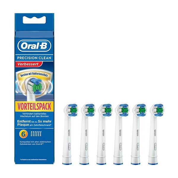 BRAUN ORAL-B Precision Replacement Toothbrush Heads, 6 Pieces