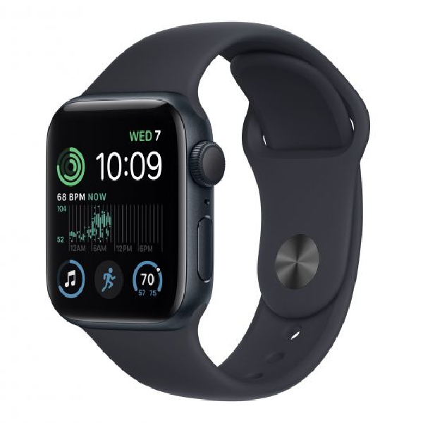 APPLE Watch SE GPS + Cellular 40mm, Μαύρο Αλουμίνιο με Μαύρο Αθλητικό Λουράκι | Apple