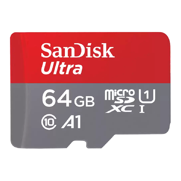 SANDISK Ultra MicroSD Κάρτα Μνήμης 64 GB με Προσαρμογέα SD