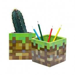 PALADONE Minecraft Grass Block Planter or Pen Holder | Paladone