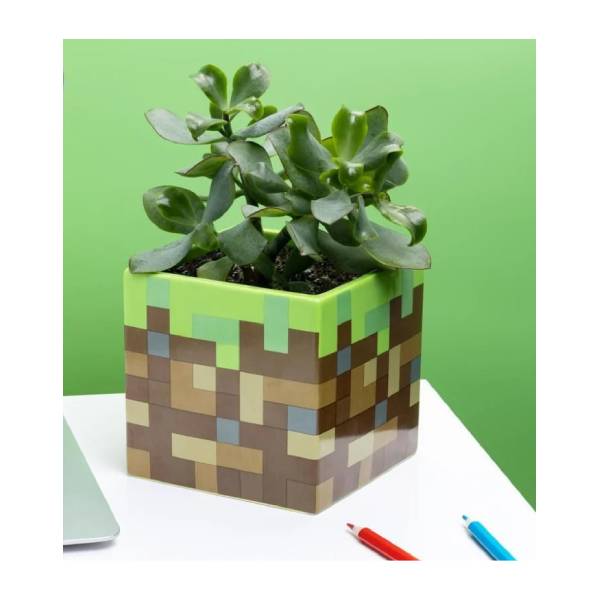 PALADONE Minecraft Grass Block Planter or Pen Holder | Paladone| Image 3