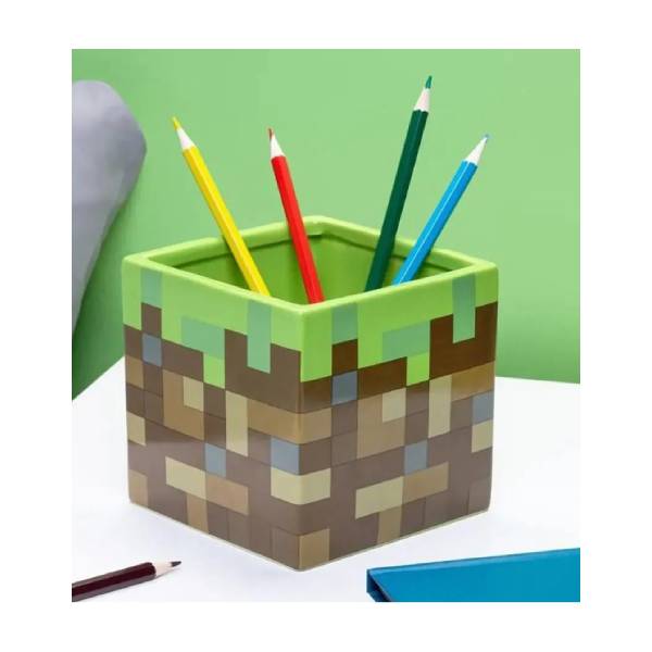 PALADONE Minecraft Grass Block Planter or Pen Holder | Paladone| Image 4