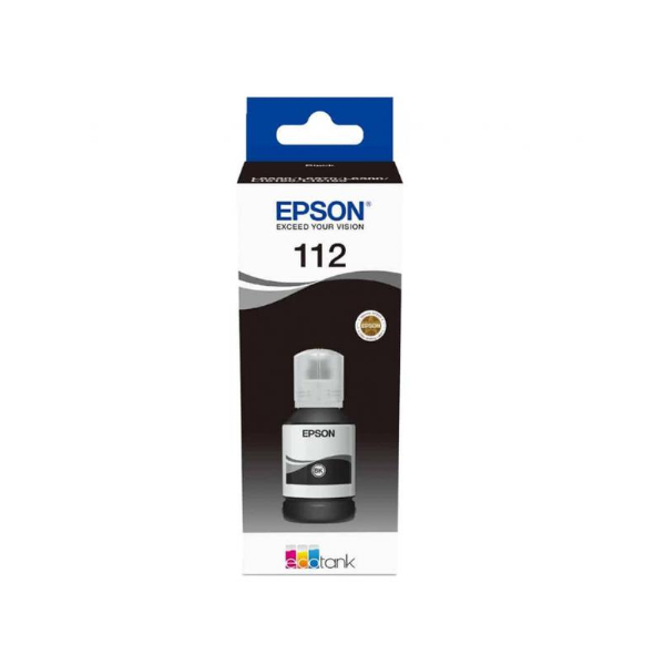 EPSON 112 Ecotank Pigment Ink Bottle, Black