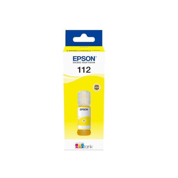 EPSON 112 Ecotank Pigment Ink Bottle, Yellow