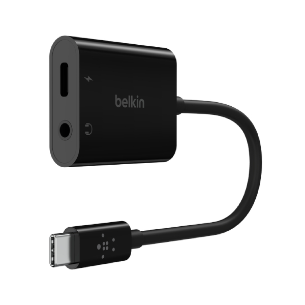 BELKIN BLK-NPA004BTBK 3.5mm Audio and USB-C Charge Adapter