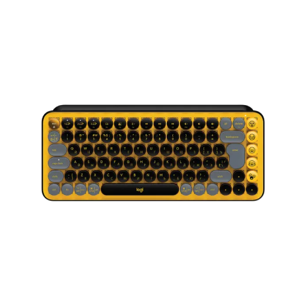 LOGITECH Pop Mechanical Wireless Keyboard, Black/Yellow