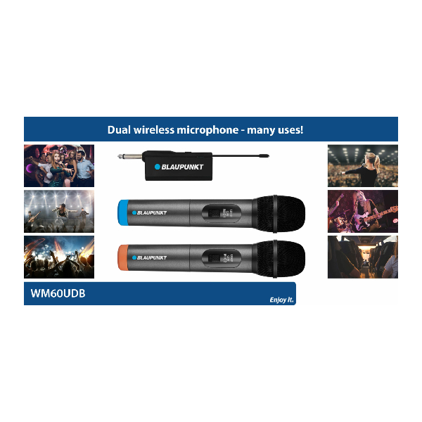 BLAUPUNKT WM60UDB Dual Wireless Microphone with Receiver | Blaupunkt| Image 2