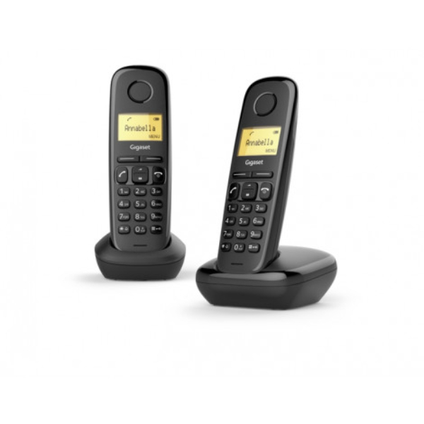 GIGASET A170 Duo Cordless Phone, Black