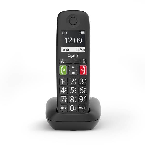 PANASONIC E290 Digital Cordless Phone with Telephone, Black