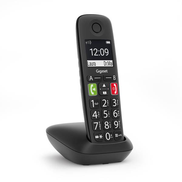 PANASONIC E290 Digital Cordless Phone with Telephone, Black | Gigaset| Image 2