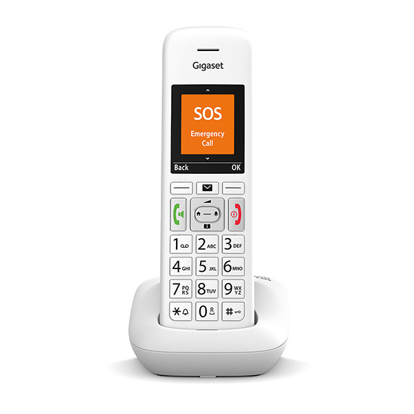 GIGASET E390 Cordless Phone, White