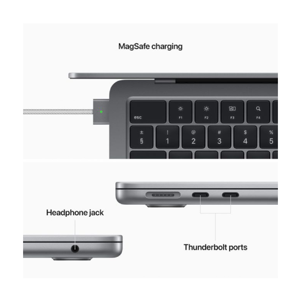 APPLE Z15S000VZ MacBook Air Laptop 13.6", Space Gray | Apple| Image 2