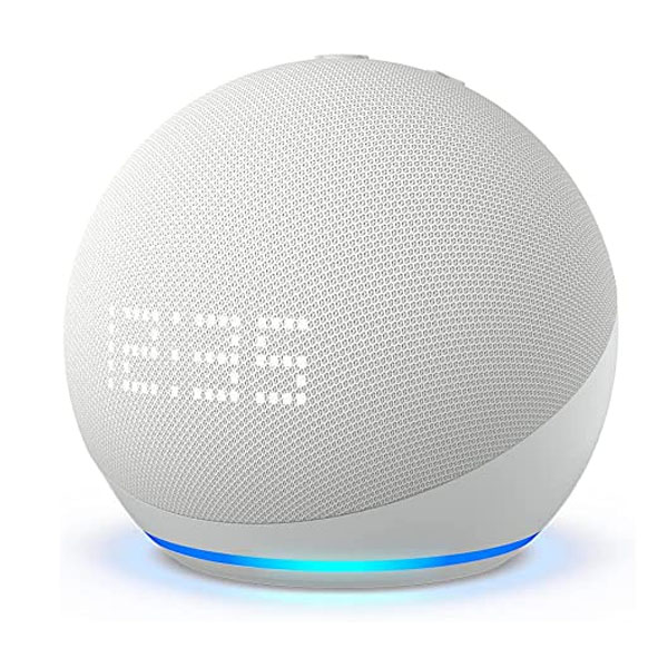 AMAZON Echo Dot 5 Smart Speaker with Clock & Alexa, White | Amazon